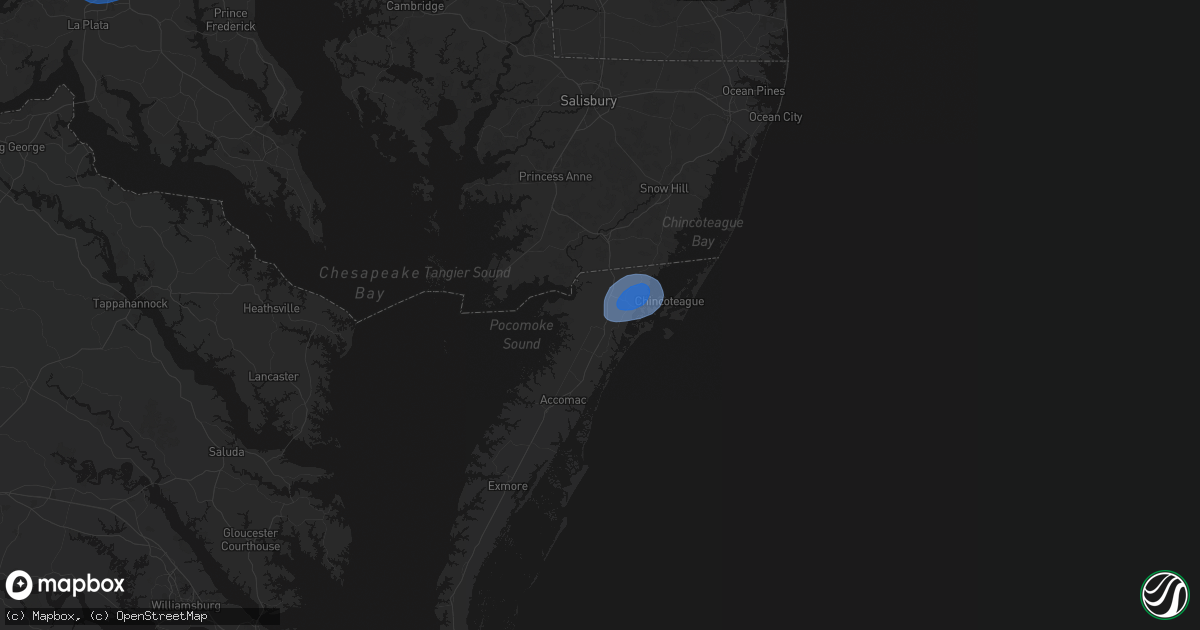 Hail map in Temperanceville, VA on June 12, 2026
