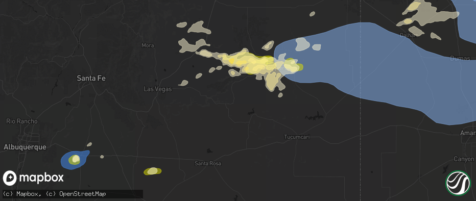 Hail map in Trementina, NM on June 12, 2026