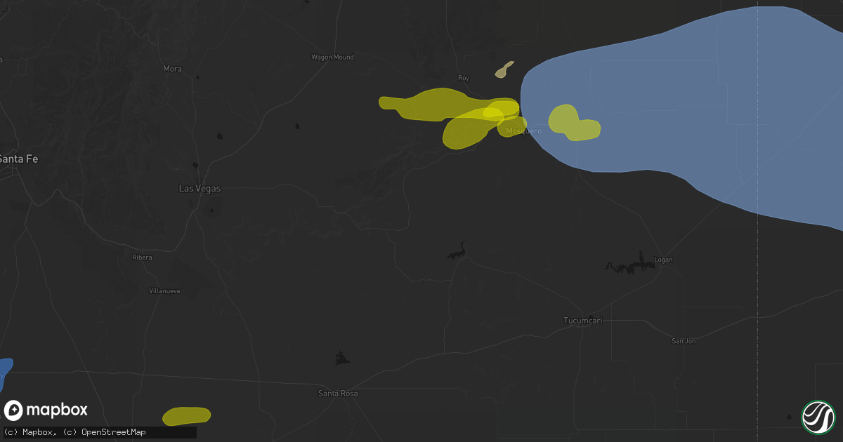 Hail map in Trementina, NM on June 12, 2026
