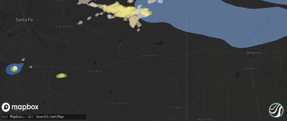 Hail map in Tucumcari, NM on June 12, 2026