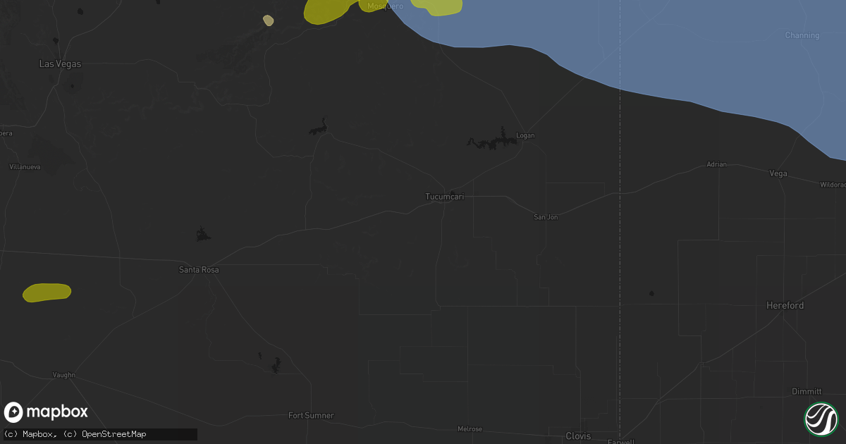 Hail map in Tucumcari, NM on June 12, 2026