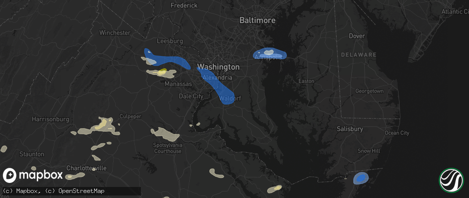 Hail map in Waldorf, MD on June 12, 2026