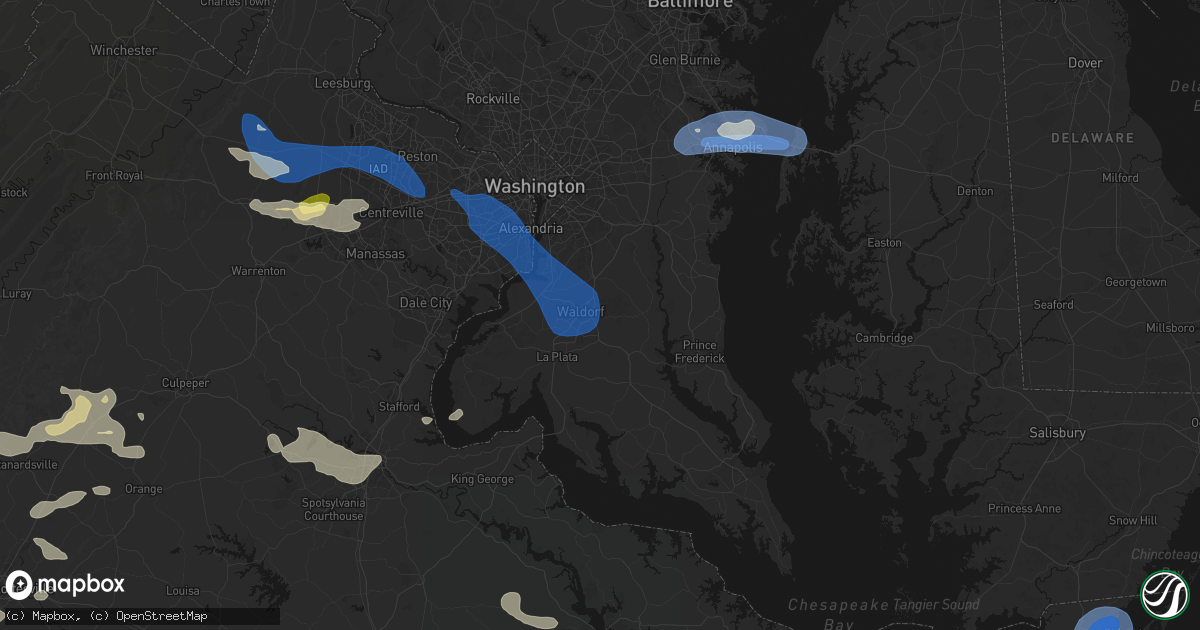 Hail map in Waldorf, MD on June 12, 2026