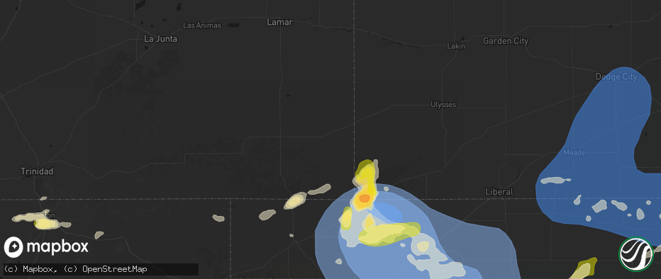 Hail map in Walsh, CO on June 12, 2026