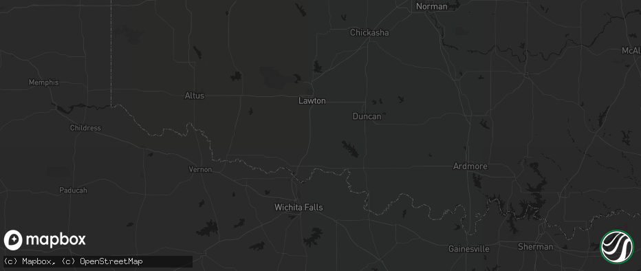 Hail map in Walters, OK on June 12, 2026