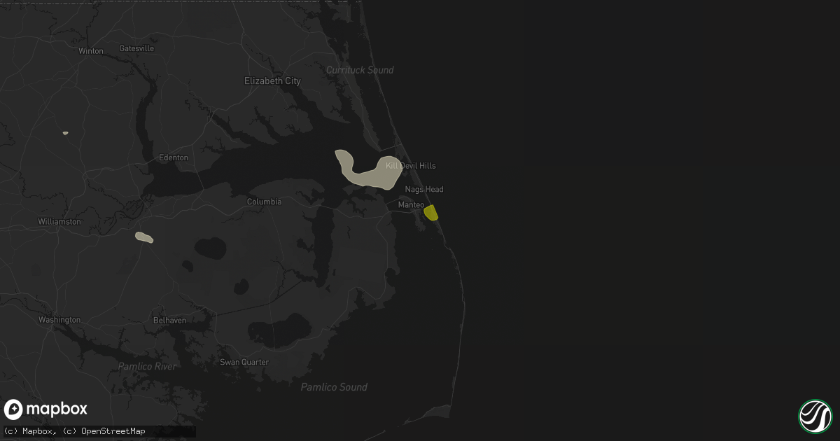 Hail map in Wanchese, NC on June 12, 2026