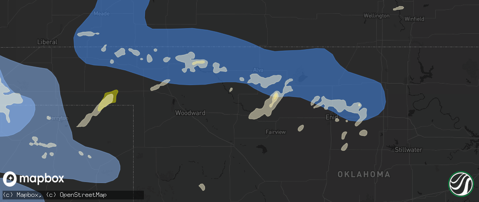 Hail map in Waynoka, OK on June 12, 2026