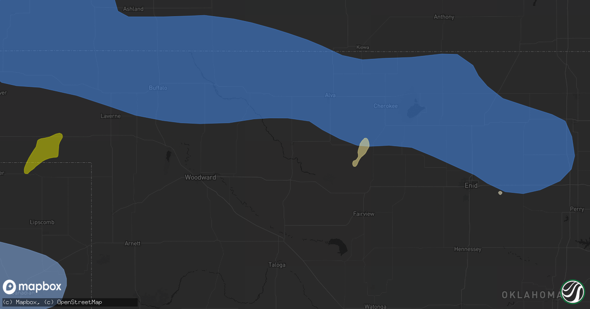 Hail map in Waynoka, OK on June 12, 2026