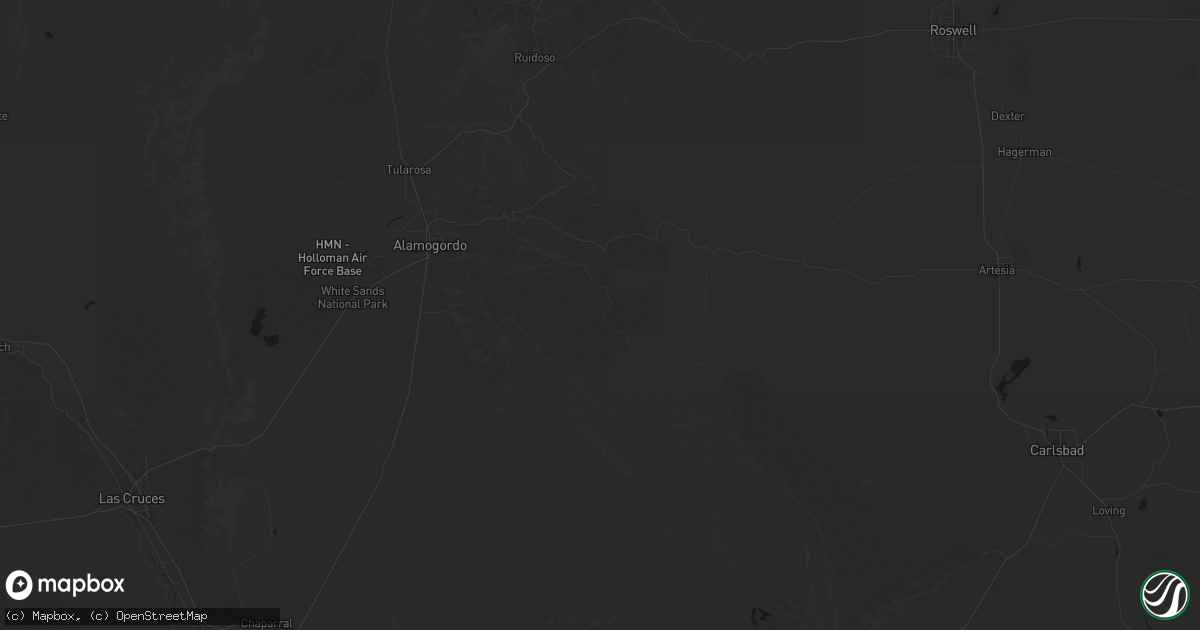 Hail map in Weed, NM on June 12, 2026