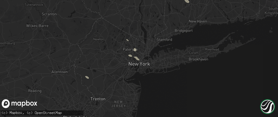 Hail map in West New York, NJ on June 12, 2026