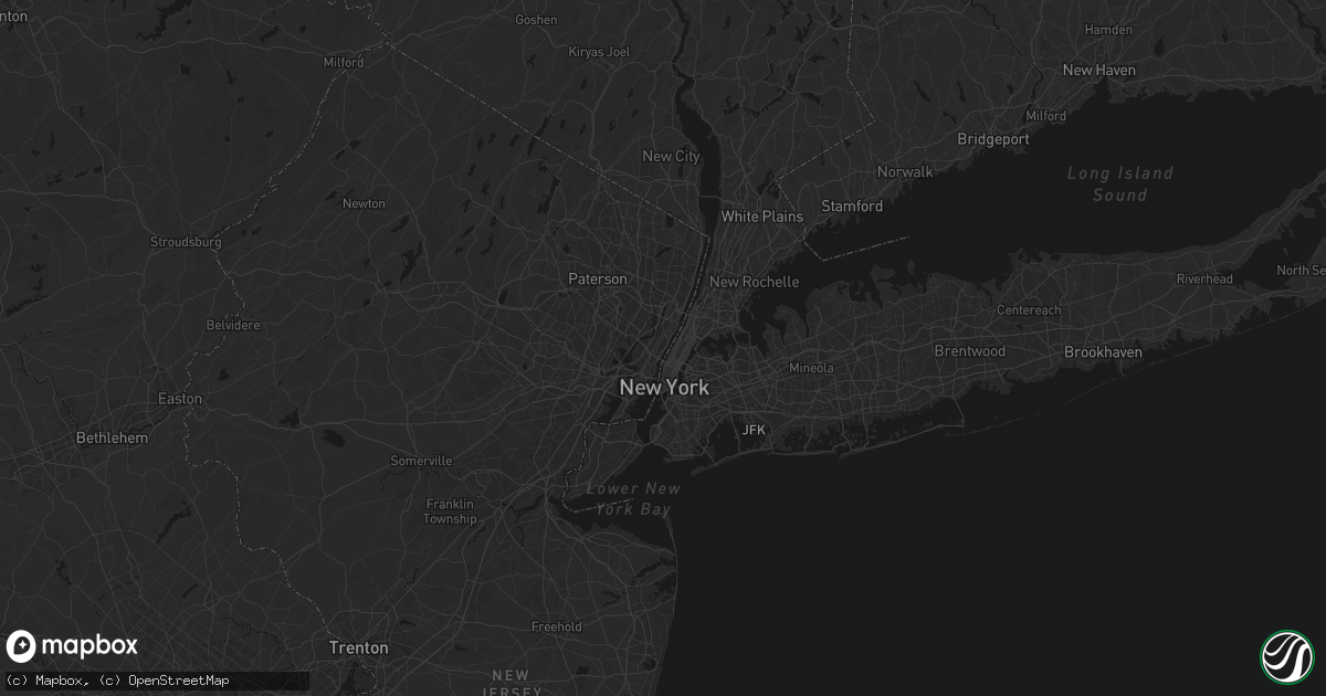 Hail map in West New York, NJ on June 12, 2026
