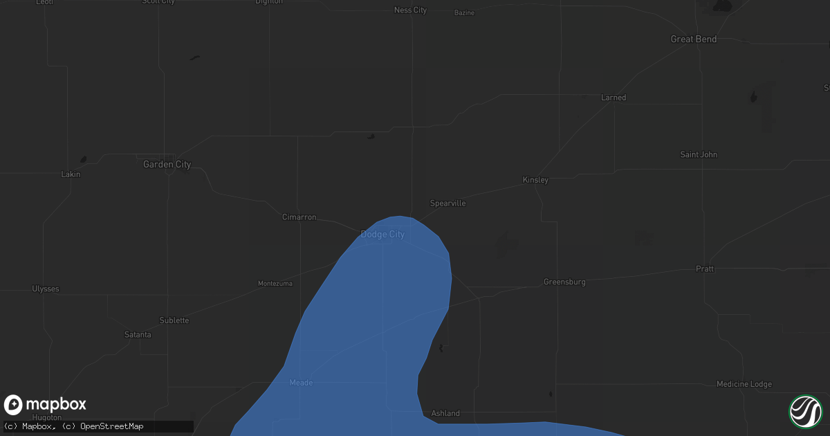 Hail map in Wright, KS on June 12, 2026