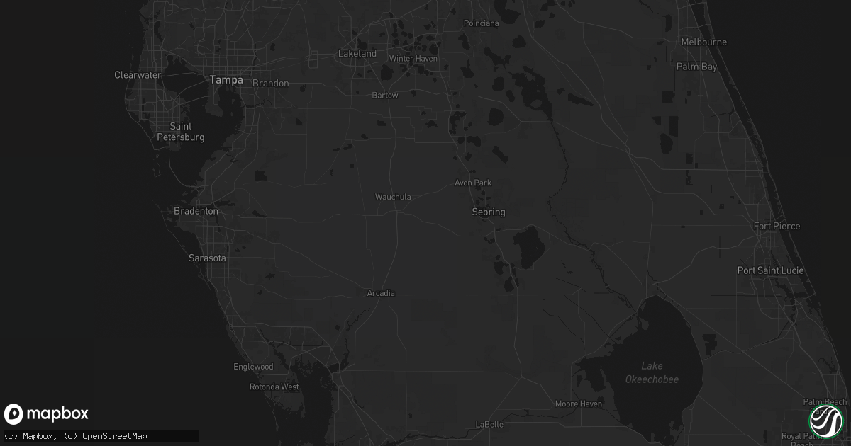 Hail map in Zolfo Springs, FL on June 12, 2026