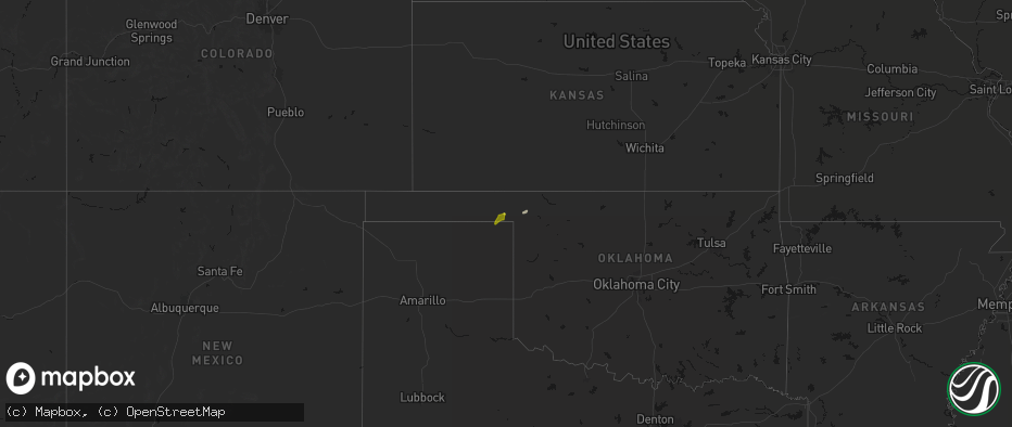Hail map on June 12, 2026