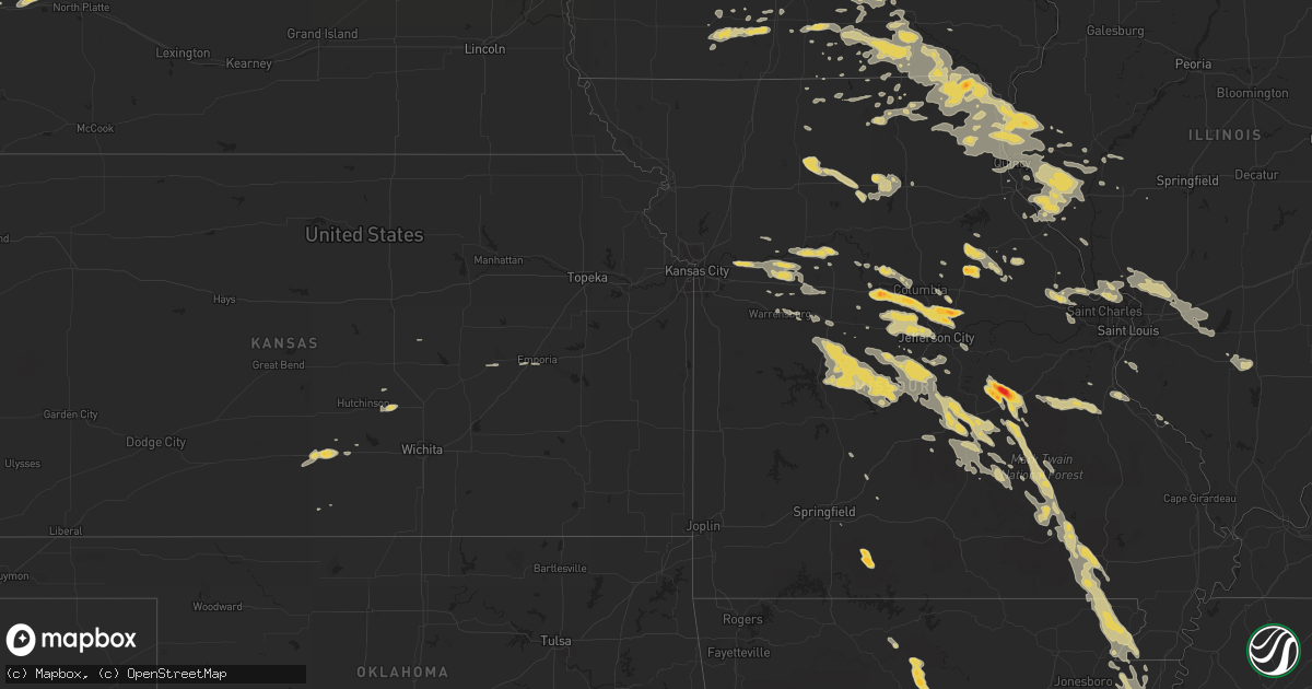 Hail map on June 13, 2011