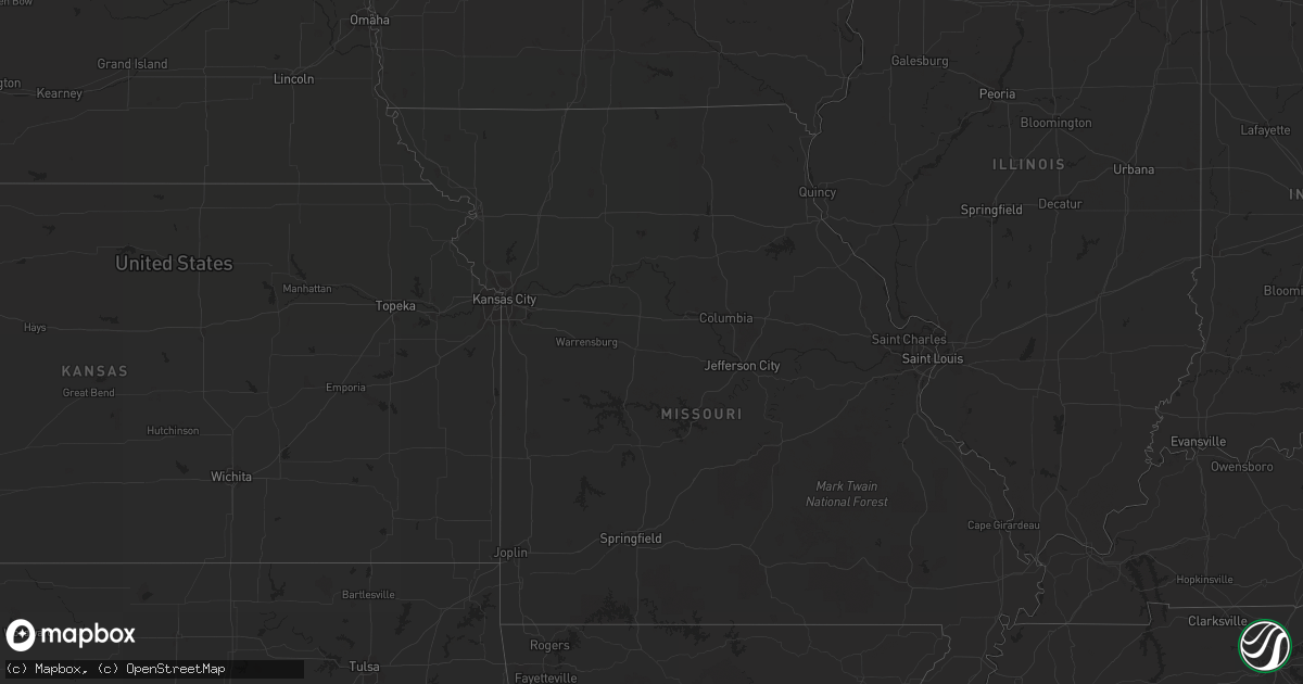 Hail map on June 13, 2012