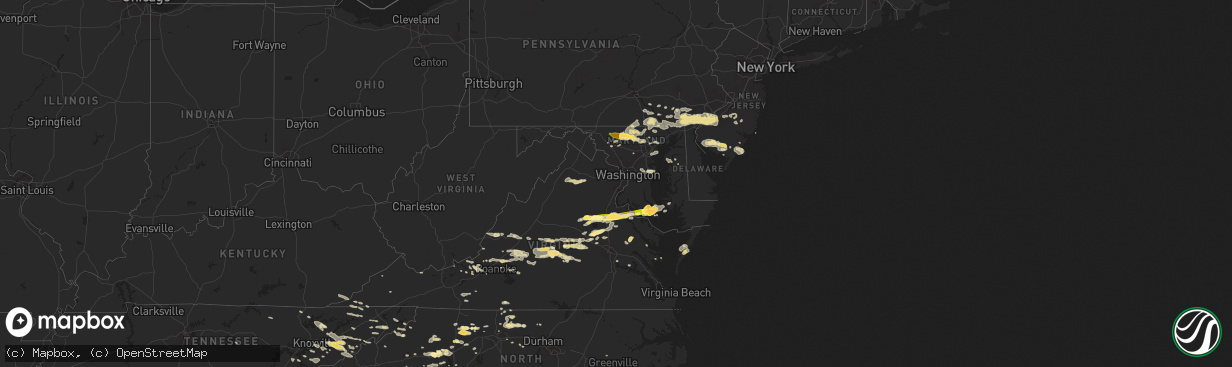 Hail map in Delaware on June 13, 2013