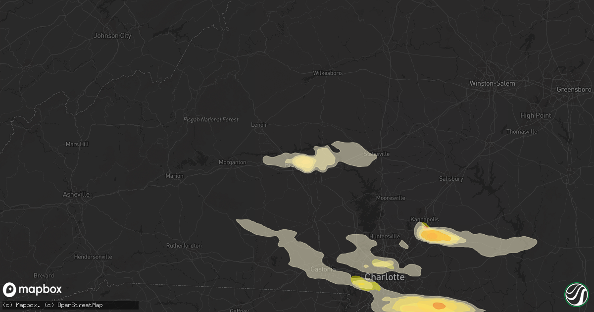 Hail map in Hickory, NC on June 13, 2013