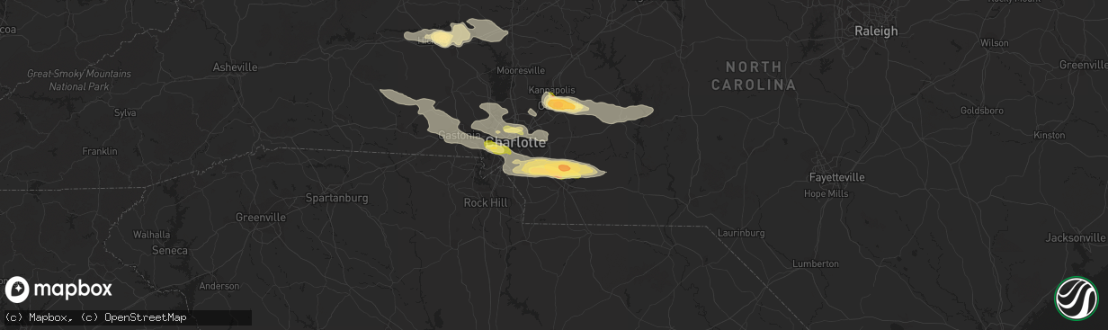 Hail map in Indian Trail, NC on June 13, 2013