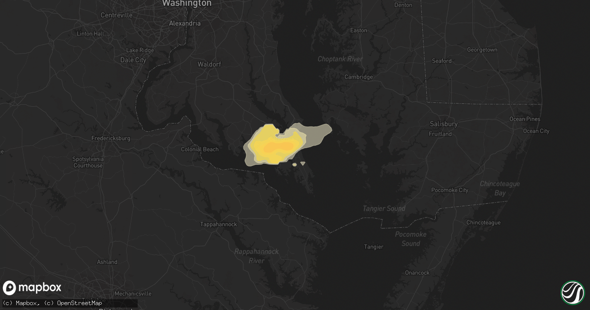 Hail map in Lexington Park, MD on June 13, 2013