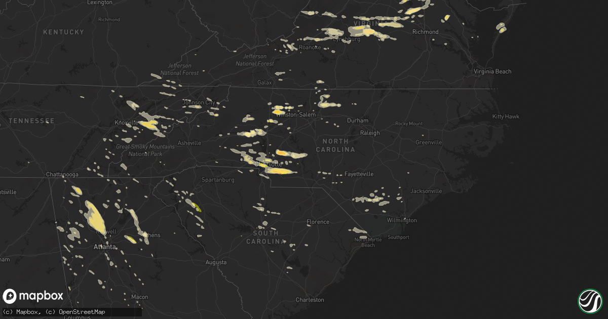 Hail map in North Carolina on June 13, 2013