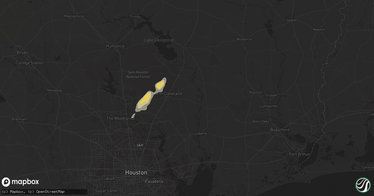 Hail map in Cleveland, TX on June 13, 2014
