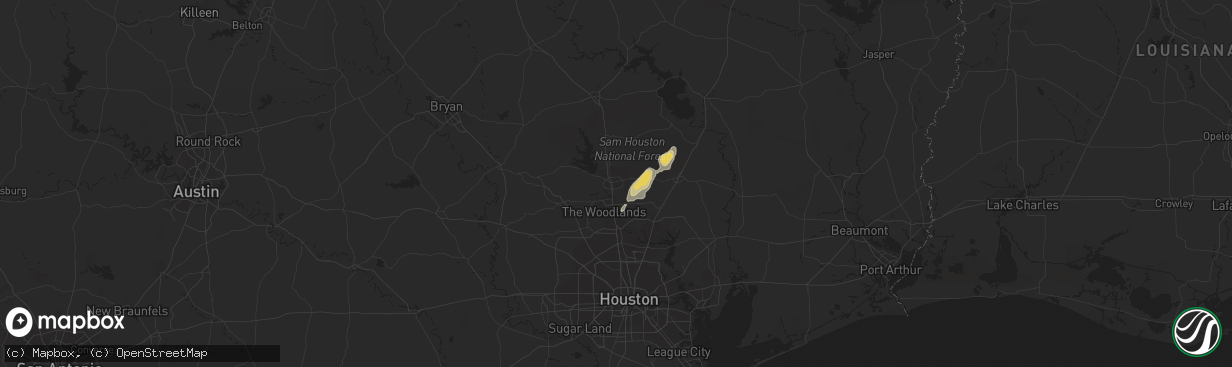 Hail map in Conroe, TX on June 13, 2014