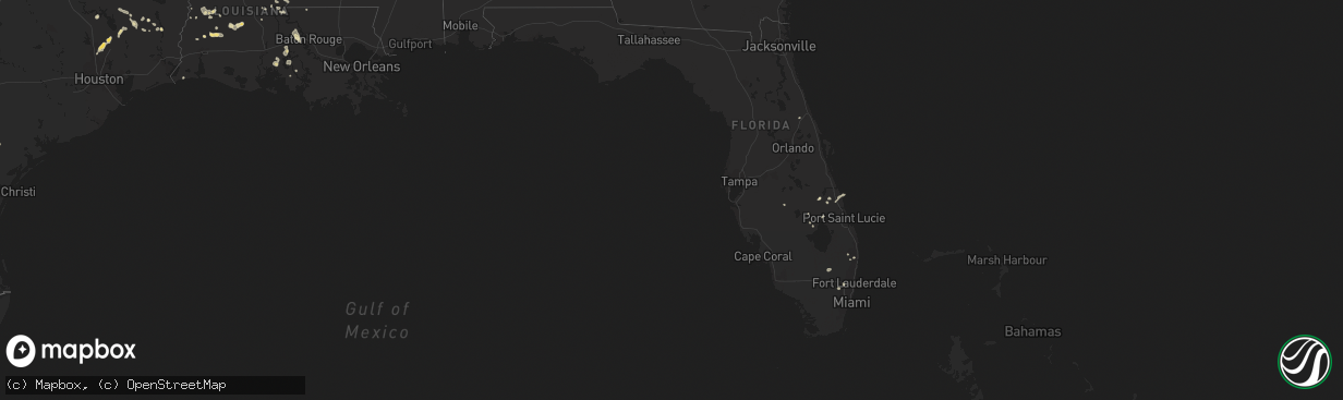 Hail map in Florida on June 13, 2014