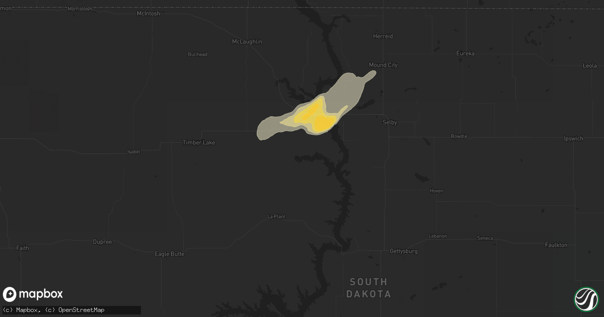Hail map in Mobridge, SD on June 13, 2014