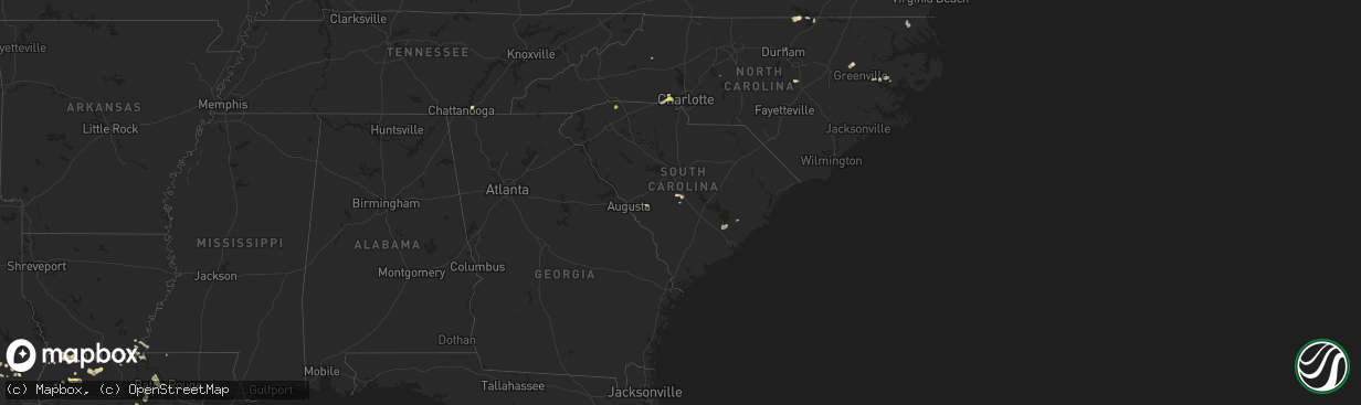 Hail map in South Carolina on June 13, 2014