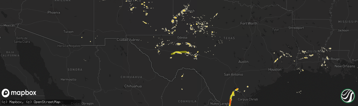 Hail map on June 13, 2014