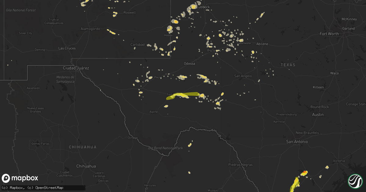 Hail map on June 13, 2014