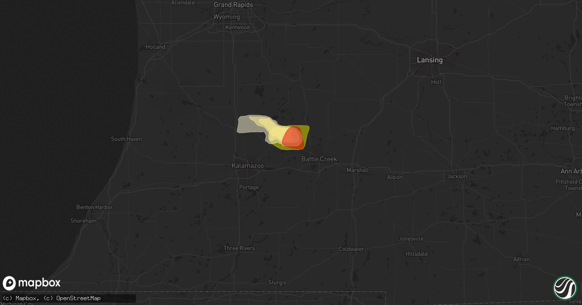 Hail map in Augusta, MI on June 13, 2015