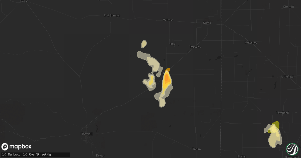 Hail map in Elida, NM on June 13, 2015