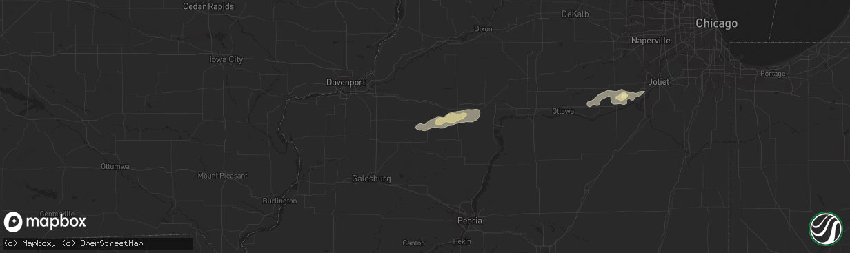 Hail map in Kewanee, IL on June 13, 2015