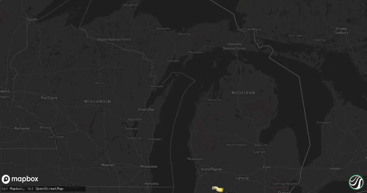 Hail map in Michigan on June 13, 2015
