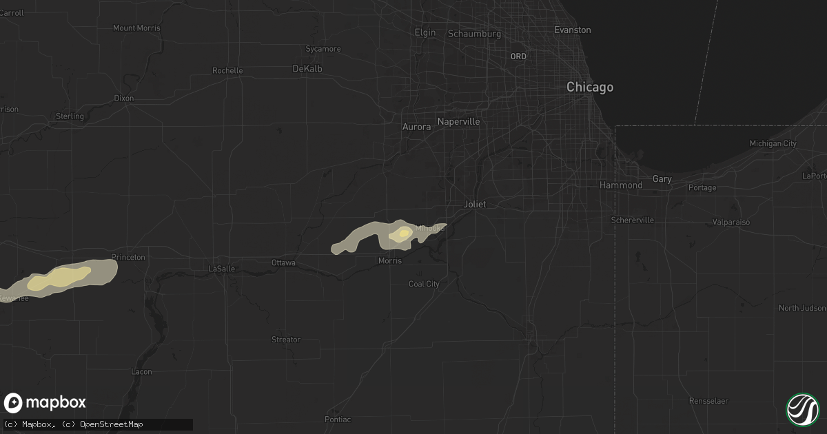Hail map in Minooka, IL on June 13, 2015