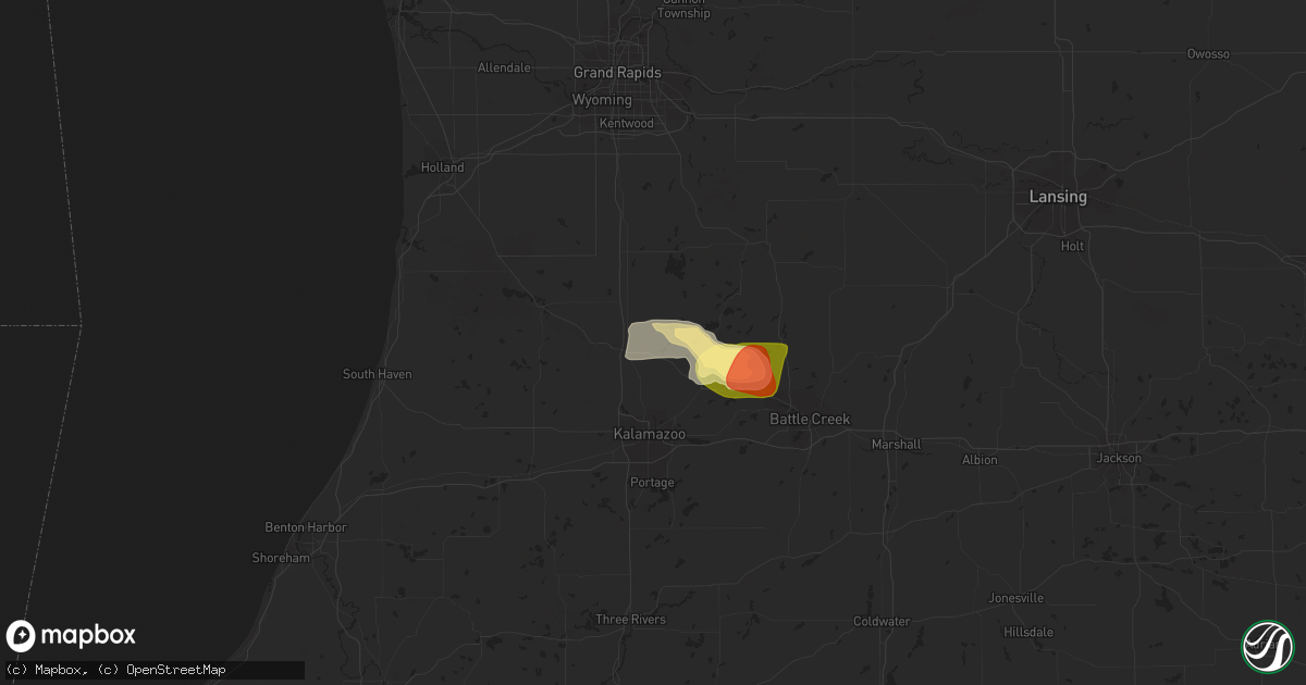 Hail map in Plainwell, MI on June 13, 2015