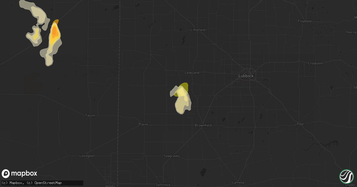 Hail map in Sundown, TX on June 13, 2015