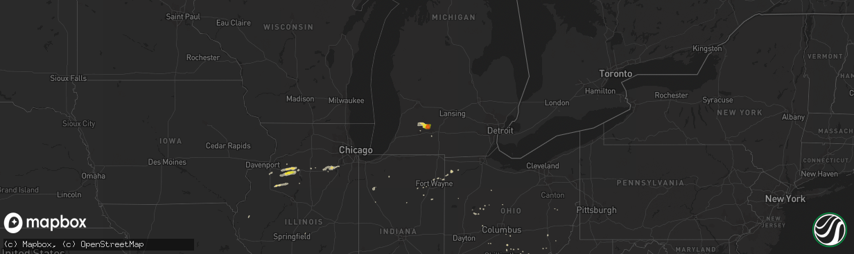 Hail map on June 13, 2015