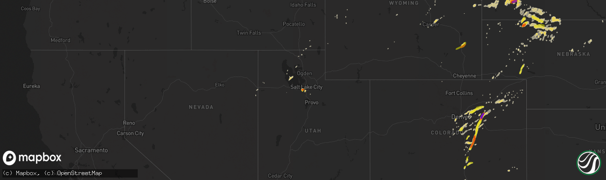 Hail map on June 13, 2016