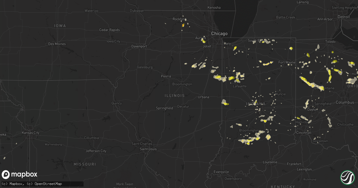 Hail map in Illinois on June 13, 2017