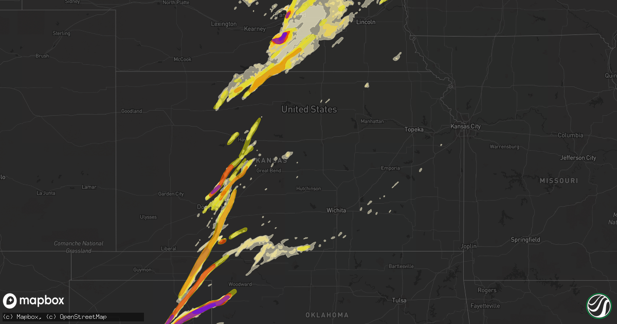 Hail map in Kansas on June 13, 2017