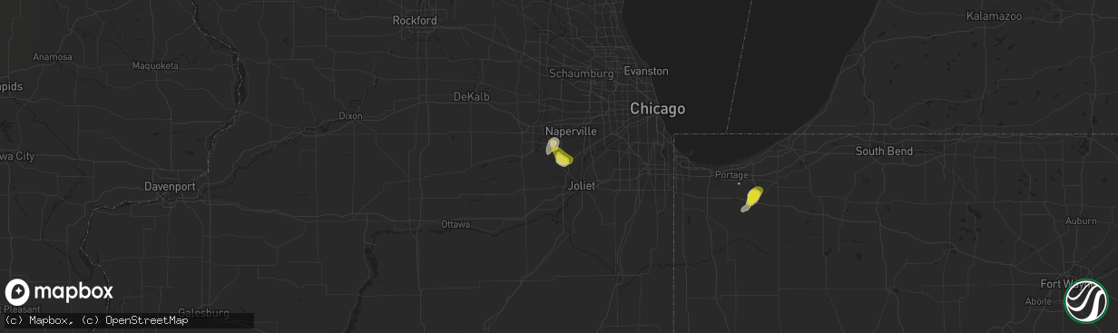 Hail map in Plainfield, IL on June 13, 2017