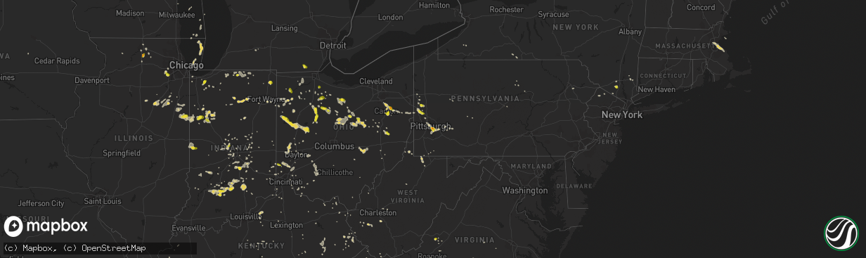 Hail map on June 13, 2017