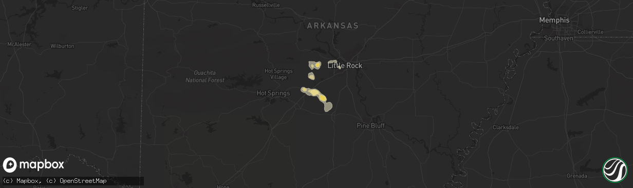 Hail map in Benton, AR on June 13, 2018