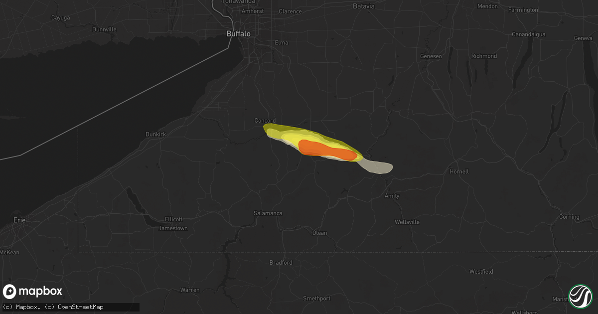 Hail map in Machias, NY on June 13, 2018