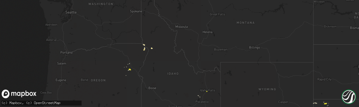 Hail map in Idaho on June 13, 2019