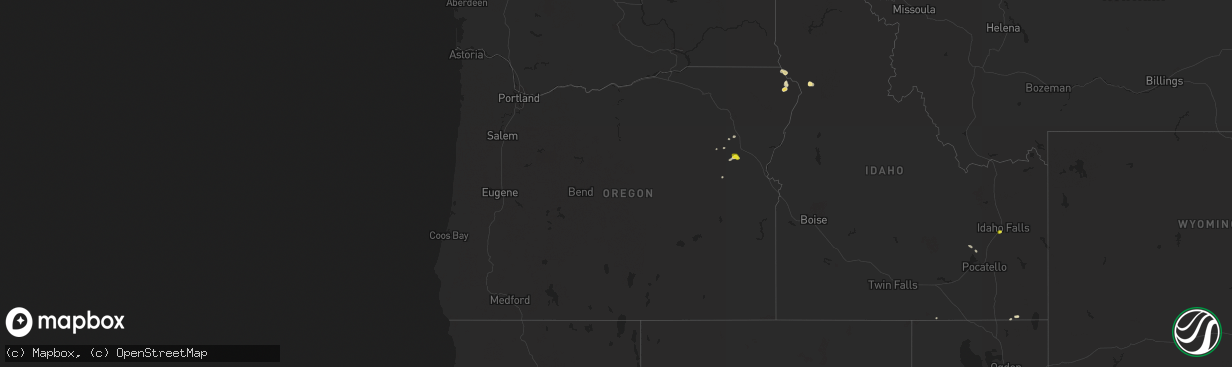 Hail map in Oregon on June 13, 2019