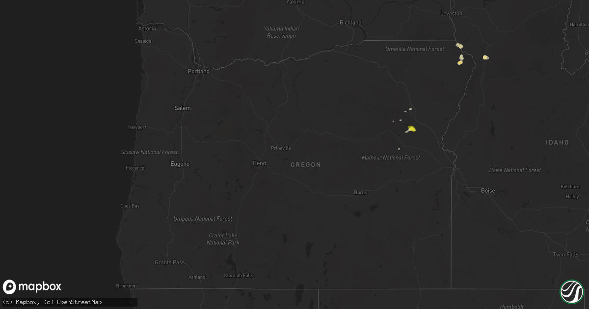 Hail map in Oregon on June 13, 2019